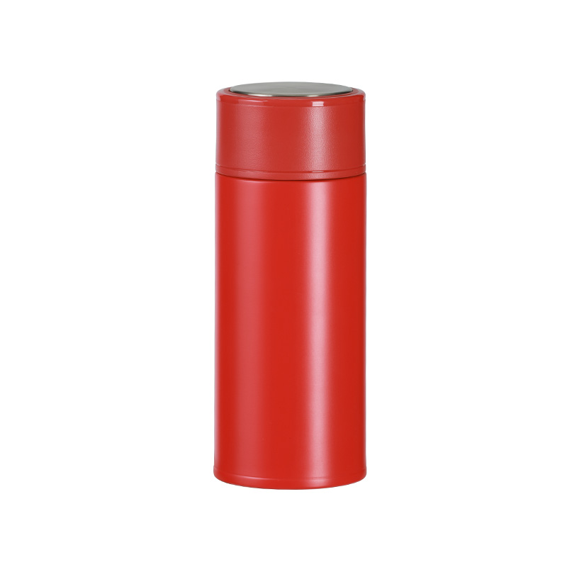Matte Non-Slip Stainless Steel Straight Vacuum Bottle PP Cover Anti-Scalding Mouth