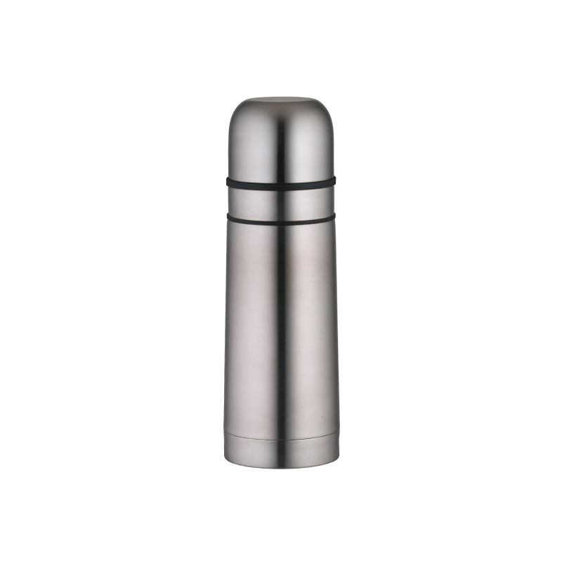 Three-Use Sports Office Stainless Steel Double-Cap Bullet Vacuum Bottle